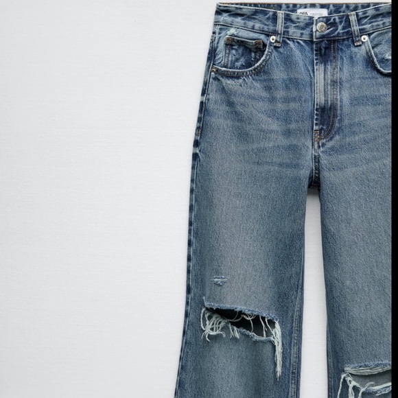 Ripped Wide Leg Jeans from Zara - Picture 2 of 3